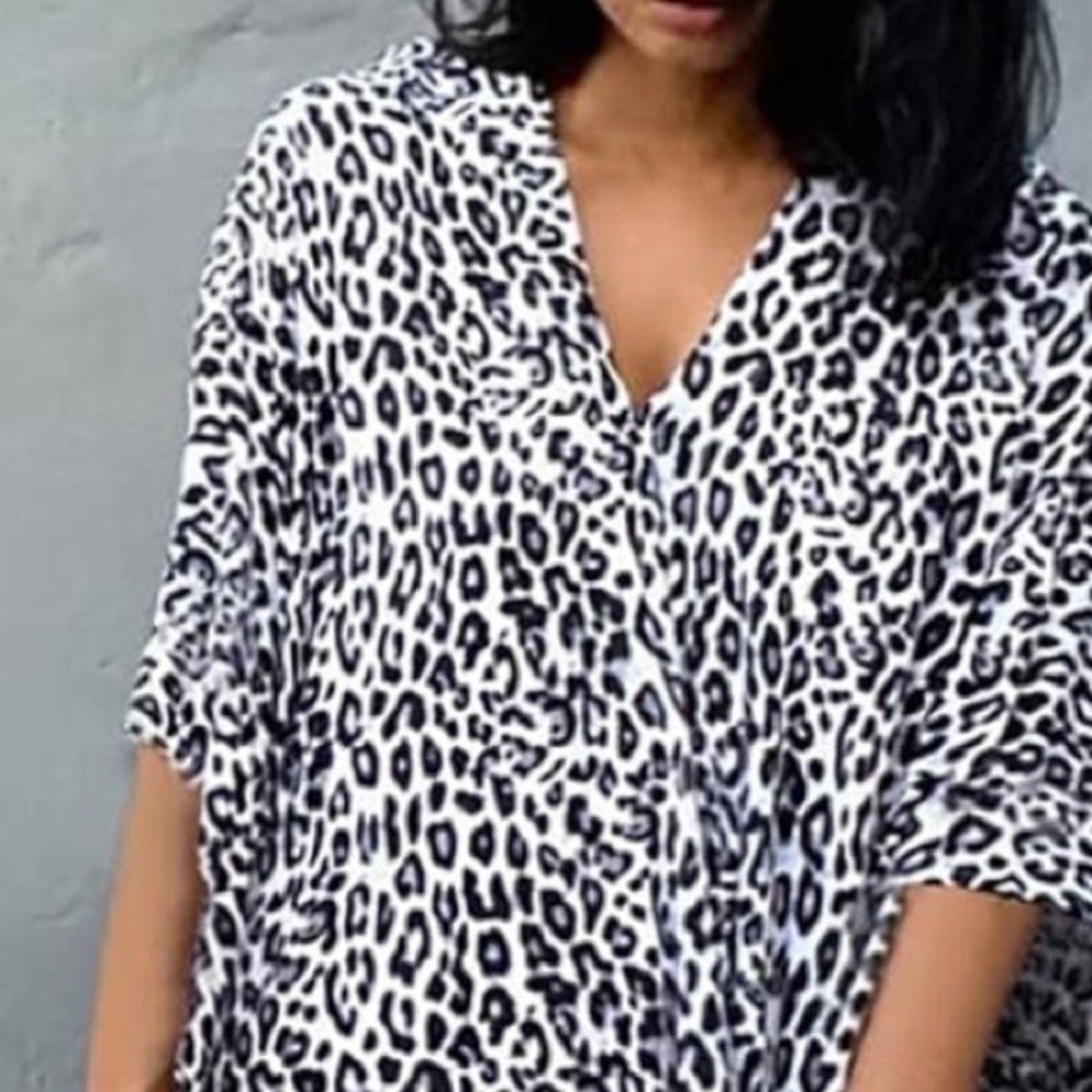 Woman’s LEOPARD PRINT  Kaftan Dress For Women 
Swimsuit Coverup *NEW* - Picture 7 of 7